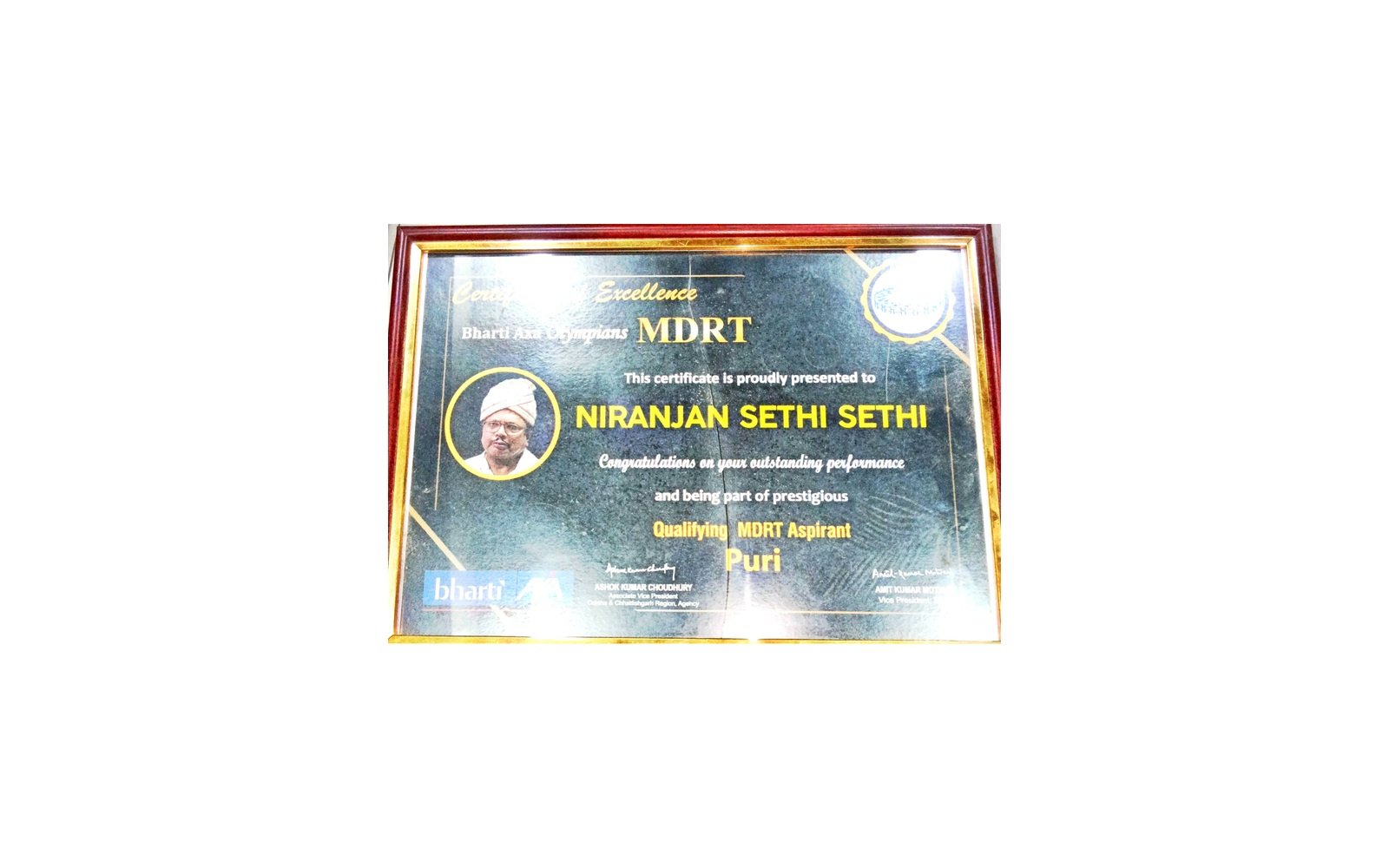 Bharti AXA Champions MDRT – Certificate