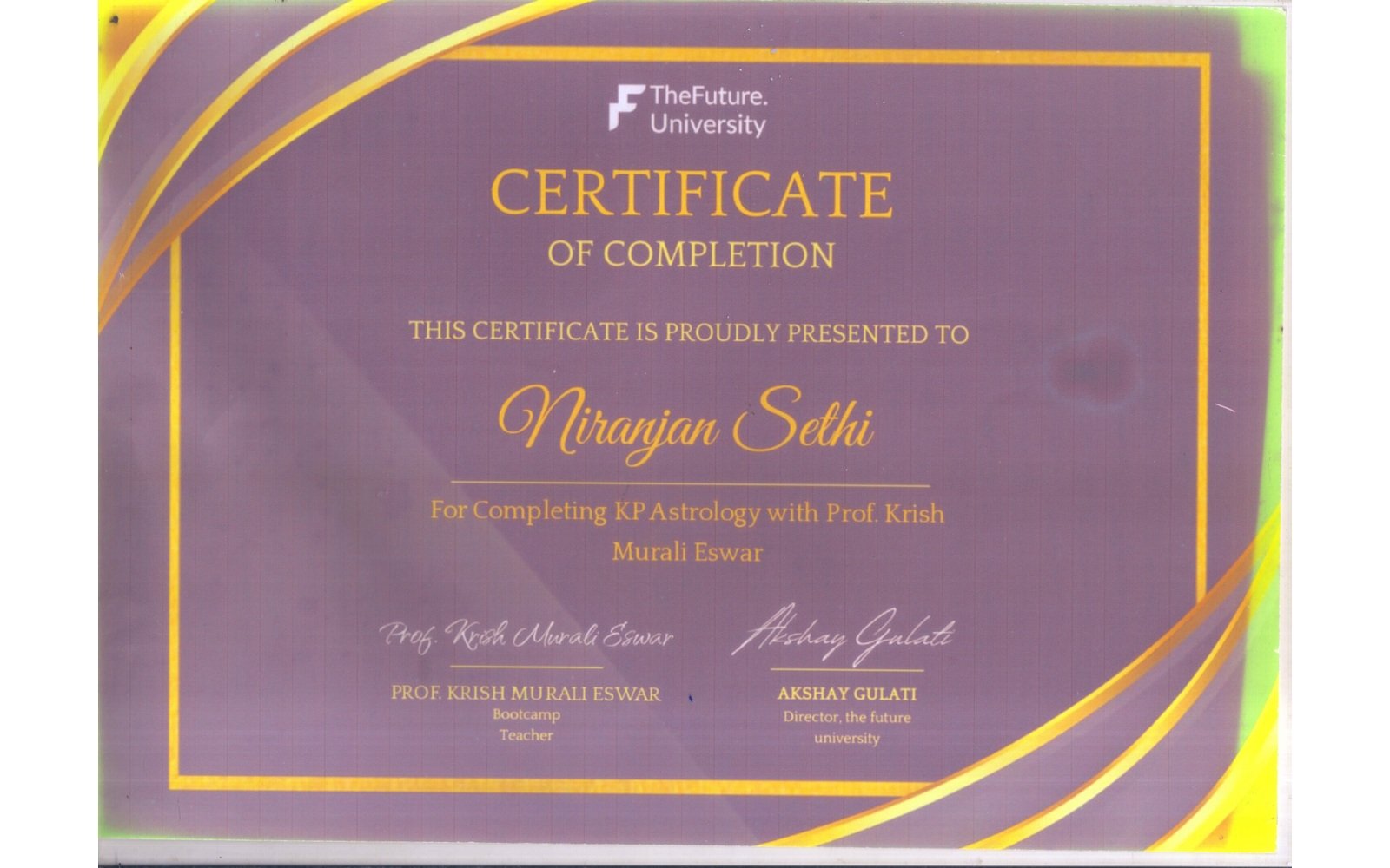 KP Astrology – Certificate of Completion